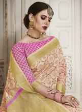 Stylee Lifestyle Beige Patola Silk Jacquard Saree -1516