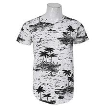 Men’s Printed T-shirt White/Black Coconut Tree