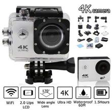 Wi-Fi 4K Ultra HD Waterproof Sports Action Camera - White/Black