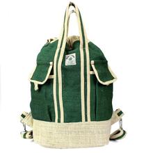 Army Green Two Way Hemp Backpack- Unisex