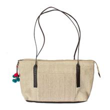 Off-White Heathered Nettle Hand Bag For Women - WODB