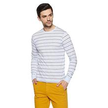 Qube By Fort Collins Men's Striped Regular Fit T-Shirt