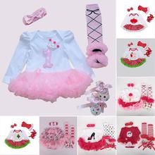 Newborn Baby Girl Clothes Brand Baby 4Pcs Clothing sets Tutu Romper