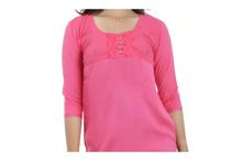 Solid Kurti Top For Women-Pink
