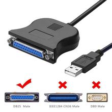 USB to DB25 Parallel Printer Cable Male to Female IEEE 1284 Converter