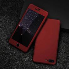 360 Protective Case For iPhone 6 6S 7 8 Plus 5 5S SE X Tempered