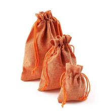 10PCS Christmas Linen Jute Drawstring Gift Bags Sacks Wedding Birthday