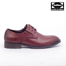 Caliber Shoes Microfiber Coffee Lace Up Formal shoes For Men ( Y 542 C)