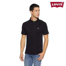 Levi's Black Solid Polo T-Shirt For Men (52653-0001)