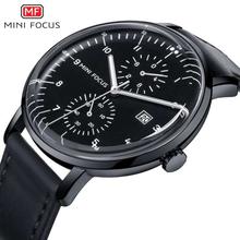 Mini Focus MF0052G Luxury Famous Quartz Leather Belt Wrist Watch For Men