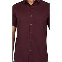 U-TURN Men's Cotton Solid Half Sleeve Shirt