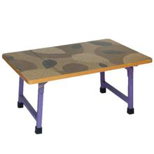 Brown Printed Rectangle Foldable Study Table For Kids