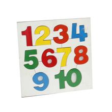 Multicolored English Number Puzzle Tray For Kids