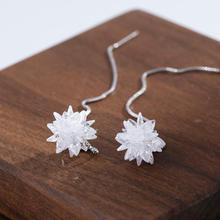 Wan Ying snowflake ear line s925 trend temperament long