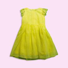 Kapadaa: Joshua Tree Dark Yellow Party Dress For Girls