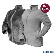 Double Side Fur Jacket - Grey