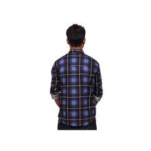 Blue Black Check Patterened Casual Shirt For Men