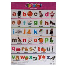 Small/Capital Alphabets With Related Word Educational Wall Chart Poster