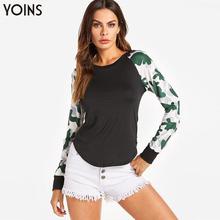 YOINS Women camouflage Print Hoodies Sweatshirts 2019 Autumn