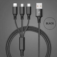 3 In 1 Micro USB Type C Multi Charger Cable for iPhone Xiaomi Redmi Note 5/S2 Samsung Mobile Phone USB Cord USB-C Charging Cabel
