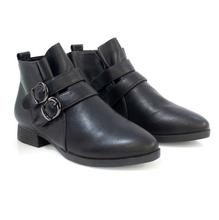 ZX 81168013 Belted Boots For Women - Black