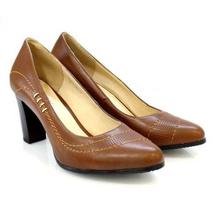 Shoe.A.Holics YAZMIN Textured PU Leather Pumps For Women - Brown