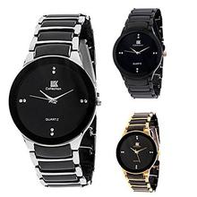 IIK Collection Watches Analogue Black Dial Men's and Boys Watch(Pack