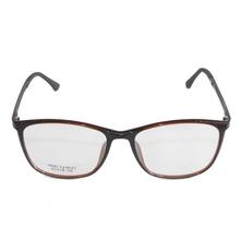 Black/Brown TR Framed Square Eyeglasses - Unisex