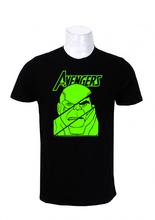 Wosa - Avenger Facecut Black Printed T-shirt For Men