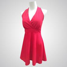 Red Deep V Neck Dress