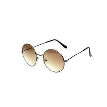 Round Shaded Brown Lens Black Frame flexible springs Sunglasses (Unisex)