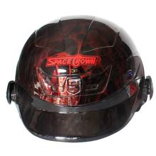 Space Crown Original Trooper Half Helmet – Maroon/Black