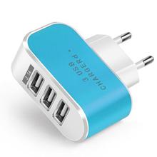 Proelio USB Charger 3 Ports 5V2A Travel USB Wall Power Adapter EU Charger Charging For iPhone Xiaomi Samsung HTC Huawei P20 Lite