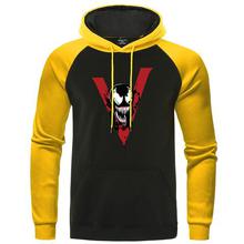 Venom Hoodies Men Fashion Sweatshirts Superhero Raglan