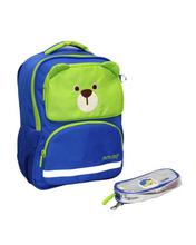 Blue Polyester Backpack For Boys