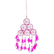 Archies Pink 6 Circle Dream Catcher Wall Décor (306)