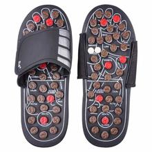 Black/White Foot Reflexology Massage Slippers