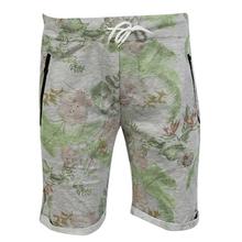 Grey/Green Floral Printed Shorts For Men