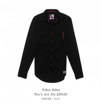 Zebra ZS039 Full Sleeves Cotton Shirt For Men- Black