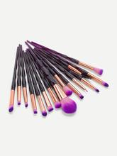 Geometric Handle Makeup Brush 15pcs