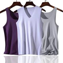 Pack of 3 men's ice silk seamless vest summer tight wide