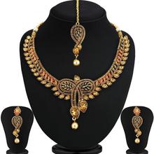 Sukkhi Cluster Lct Stone Gold Plated Necklace Set For Women