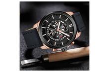 NaviForce 24 Hour Quartz Luxury Black Wrist Watch For Men (NF9129)