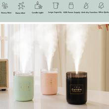 280ML Ultrasonic Air Humidifier Candle Romantic Soft Light USB