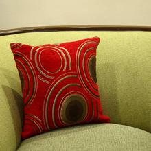 Circle Pattern Velvet Cushion Cover