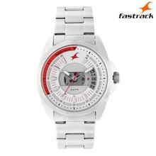 Fastrack Analog White Dial Men's Watch-38050SM01