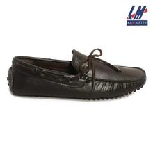 KILOMETER Dark Brown Bow Designed Loafers For Men