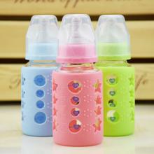 Glass Baby feeding Bottle with Silicon Cover