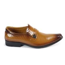 Tan Brown Slip-On Formal Shoes For Men - CA10