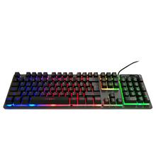 Fantech K611L English Mechanical Feel USB Wired Water Resistant Professional Gaming Keyboard With Colorful Backlight